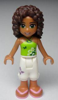 LEGO Minifigure-Andrea, White Cropped Trousers, Lime Halter Neck Top-Friends-FRND004-Creative Brick Builders